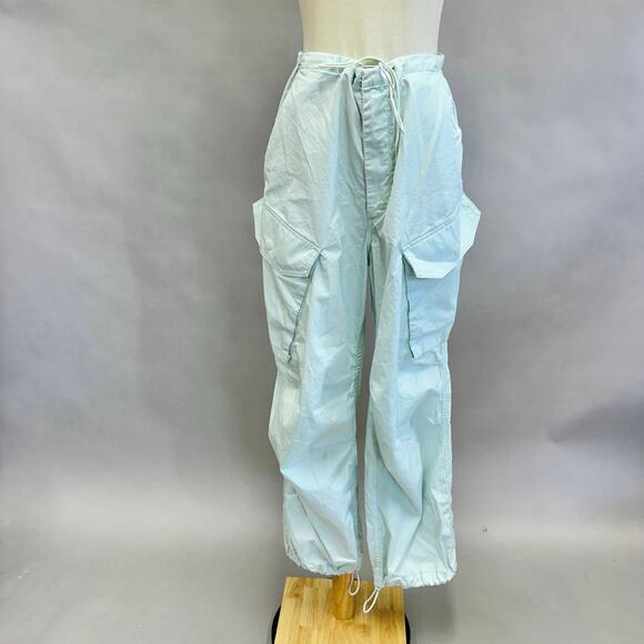 Agolde Ginerva Cargo Parachute Pant in Mochi-Mint Green Size Small Drawstring - Picture 4 of 16
